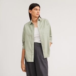 Everlane The Must-Have Oxford Shirt Green Base - Size 8